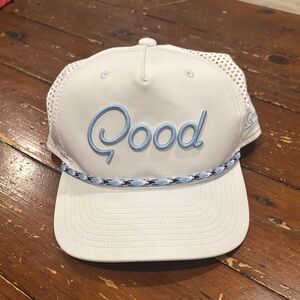 Good Good Golf Hat - White, Blue SnapBack